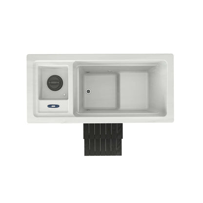 H2O Chillax Ice Bath top view showing integrated chiller bay and deep plunge tub